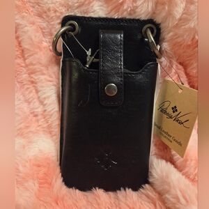 BNWT Patricia Nash Crossbody/wallet Black Leather.